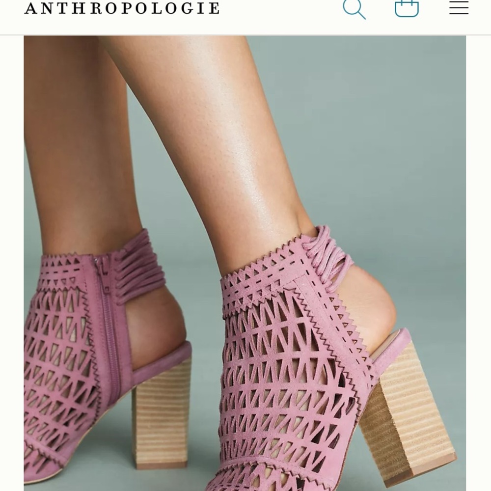 Ottowa Shootie - Pink Laser Cut Suede Bootie